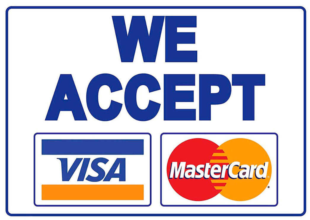 Visa and Mastercard logos